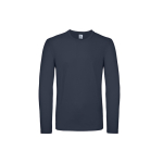 Katoenen T-shirt met lange mouwen voor heren 145 g/m² B&C kleur marineblauw