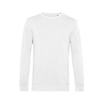 Sweatshirt van biologisch katoen met ronde hals 280 g/m² B&C kleur wit