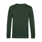 Sweatshirt van biologisch katoen met ronde hals 280 g/m² B&C kleur bosgroen