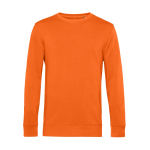 Sweatshirt van biologisch katoen met ronde hals 280 g/m² B&C kleur donker oranje