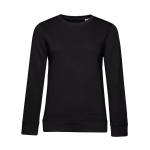 Sweatshirt voor dames met lange mouwen van katoen 280 g/m² B&C kleur zwart