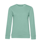 Sweatshirt voor dames met lange mouwen van katoen 280 g/m² B&C kleur mintgroen