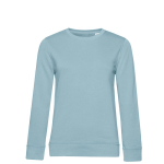 Sweatshirt voor dames met lange mouwen van katoen 280 g/m² B&C kleur grijsachtig blauw