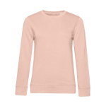 Sweatshirt voor dames met lange mouwen van katoen 280 g/m² B&C kleur rose paztel