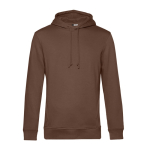 Modern sweatshirt van biologisch katoen met capuchon 280 g/m² B&C kleur bruin