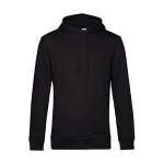 Modern sweatshirt van biologisch katoen met capuchon 280 g/m² B&C kleur zwart