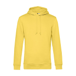 Modern sweatshirt van biologisch katoen met capuchon 280 g/m² B&C kleur geel