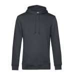 Modern sweatshirt van biologisch katoen met capuchon 280 g/m² B&C kleur donkergrijs