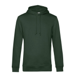 Modern sweatshirt van biologisch katoen met capuchon 280 g/m² B&C kleur bosgroen