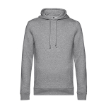 Modern sweatshirt van biologisch katoen met capuchon 280 g/m² B&C kleur lichtgrijs