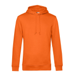 Modern sweatshirt van biologisch katoen met capuchon 280 g/m² B&C kleur donker oranje