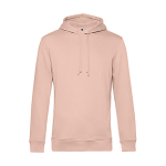 Modern sweatshirt van biologisch katoen met capuchon 280 g/m² B&C kleur rose paztel