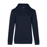 Sweatshirt van gerecycled katoen en polyester voor dames 280 g/m² B&C kleur marineblauw