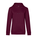 Sweatshirt van gerecycled katoen en polyester voor dames 280 g/m² B&C kleur granaat