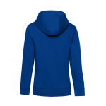 Katoenen sweatshirt voor dames met rits 280 g/m² B&C kleur koningsblauw