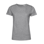 T-shirt van biologisch katoen voor dames met korte mouwen 150 g/m² B&C kleur lichtgrijs