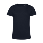 T-shirt van biologisch katoen voor dames met korte mouwen 150 g/m² B&C kleur marineblauw