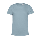 T-shirt van biologisch katoen voor dames met korte mouwen 150 g/m² B&C kleur grijsachtig blauw