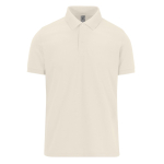 Klassieke unisex katoenen polo met korte mouwen 180 g/m² B&C kleur gebroken wit