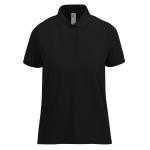 Klassieke katoenen polo voor dames met korte mouwen 180 g/m² B&C kleur zwart