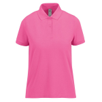 Klassieke katoenen polo voor dames met korte mouwen 180 g/m² B&C kleur roze