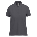 Klassieke katoenen polo voor dames met korte mouwen 180 g/m² B&C kleur donkergrijs