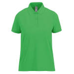 Klassieke katoenen polo voor dames met korte mouwen 180 g/m² B&C kleur appel groen