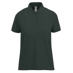 Klassieke katoenen polo voor dames met korte mouwen 180 g/m² B&C kleur bosgroen