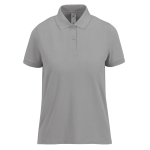 Klassieke katoenen polo voor dames met korte mouwen 180 g/m² B&C kleur gemarmerd grijs