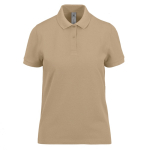 Klassieke katoenen polo voor dames met korte mouwen 180 g/m² B&C kleur goud