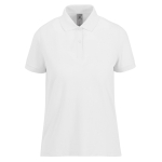 Basis katoenen polo voor dames met korte mouwen 210 g/m² B&C kleur wit