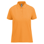 Basis katoenen polo voor dames met korte mouwen 210 g/m² B&C kleur oranje