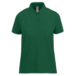 Basis katoenen polo voor dames met korte mouwen 210 g/m² B&C kleur groene fles