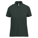 Basis katoenen polo voor dames met korte mouwen 210 g/m² B&C kleur bosgroen