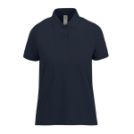 Basis katoenen polo voor dames met korte mouwen 210 g/m² B&C kleur marineblauw