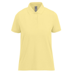 Basis katoenen polo voor dames met korte mouwen 210 g/m² B&C kleur lichtgeel