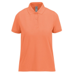 Basis katoenen polo voor dames met korte mouwen 210 g/m² B&C kleur zalm