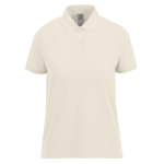 Basis katoenen polo voor dames met korte mouwen 210 g/m² B&C kleur gebroken wit