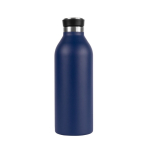 Fles van gerecycled roestvrij staal met handgreep 500 ml kleur marineblauw tweede weergave