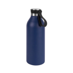 Fles van gerecycled roestvrij staal met handgreep 500 ml kleur marineblauw vierde weergave