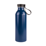 Fles van gerecycled aluminium met houten detail in de dop 550 ml kleur blauw tweede weergave