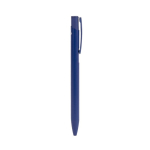 Recycled aluminium pen met matte unicolor afwerking en blauwe inkt kleur marineblauw tweede weergave