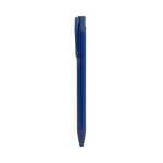 Recycled aluminium pen met matte unicolor afwerking en blauwe inkt kleur marineblauw derde weergave