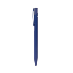 Recycled aluminium pen met matte unicolor afwerking en blauwe inkt kleur marineblauw vierde weergave