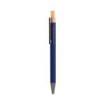 Recycled aluminium pen met matte afwerking en blauwe inkt kleur blauw vijfde weergave