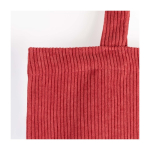 Fluwelen polyester tas met lange hengsels 240 g/m² kleur rood eerste weergave