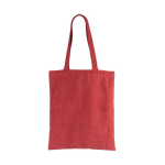 Fluwelen polyester tas met lange hengsels 240 g/m² kleur rood tweede weergave