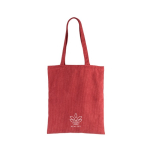 Fluwelen polyester tas met lange hengsels 240 g/m² kleur rood vierde weergave