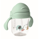 Tritan-drinkbeker voor baby's met rietje en dubbele grip 250 ml kleur mintgroen