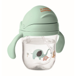 Tritan-drinkbeker voor baby's met rietje en dubbele grip 250 ml kleur mintgroen hoofdweergave tweede weergave